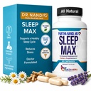 Dr. Nandis søvn Max naturlig søvnhjelp - Magnesium, GABA, 5-HTP og Taurin - REM søvn og dyp søvn Supplement uten melatonin - Ikke-Habit Forming Vegansk Herbal søvnhjelp - Ikke-GMO - 60 Kapsler