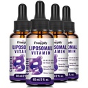 Liposomal Vitamin B kompleks flytende sublingual B-vitaminer Supplement for kvinner Forbedret absorpsjon Metylert B12,B1, B2, B3, B5, B6, Folat, Biotin for energi og immun støtte-8,0 oz
