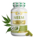 Organic Veda Neem Capsules, 1000mg - Økologisk Herbal Supplement laget med ayurvedic India Neem Leaf pulver - støtter strålende hud, immun, detox, sunn betennelsesrespons - 120 Veggie Capsules