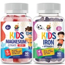 SUNNY SAM Iron Gummies for barn og magnesium Gummies for barn og voksne - 500mg - Calm Magnesium Chews - Magnesium Citrat Chewable Supplement for Mood & Muscle Support