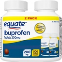 Ekvivalente Ibuprofen tabletter, 200 mg, Twin Pack, 500 teller