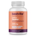 BESTVITE SAM-e 200mg Stabilisert (60 vegetariske kapsler) - Lett å svelge Capsule Form - Ingen Enteric Coat nødvendig - Ingen Titanium Dioksid - Ingen stearates - Vegan - Ikke GMO - Glutenfri