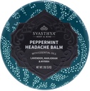 Swasthya Body & Mind Peppermint Hodepine Balm by Svasthya - Instant & Lasting Sinus, Migraine & stress Hode Relief, Har Peppermint, Lavender, Marjoram, Myrrh - 100% naturlig, laget i USA, 2 oz