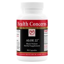 Helse Bekymringer Aloe 22 – Digestiv støtte og intestinal rensing – Bloating & Parasite Detox Supplement – Svart Walnut, Ginger, Myrobalan & Aloe Vera Herbal Formula – 90 Kapsler