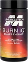 MuscleTech Burn iQ Smart Thermo Supplement drevet med paraxanthine forbedret energi og kognisjon for menn og kvinner 100 telling