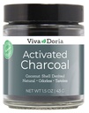 Viva Doria Jomfru Aktivert Charcoal pulver, Coconut Shell avledet, mat klasse, 1,5 Oz Glass Jar