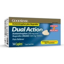 GoodSense Dual Action Acetaminophen 250 mg og Ibuprofen (NSAID) 125 mg Tabletter, smertefriere for hodepine relief, ledgikt smertelindring og mer, 144 teller