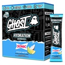 GHOST Hydration Packets, Sonic Ocean Water, 24 Sticks, Elektrolyt pulver - Drikkeblanding Supplement med magnesium, Kalium, Kalsium, vitamin C - Vegan, Gratis soya, sukker og gluten