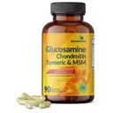 Futurebiotika Glukosamine Chondroitin Turmeric & MSM Advanced Joint Formula, støtter sunne ledd og mobilitet - Ikke-GMO, 90 kapsler