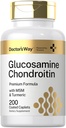 Legens måte glukosamin Chondroitin MSM Turmeric ® 200 kapler ® Avansert støtte kompleks | Ikke-GMO, Glutenfri Supplement