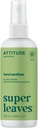 ATTITUDE hånd sanitasjonssprøyte, EWG verifisert, dreper Germs og bakterier, Vegan & plantebasert, trygt for voksne og barn, Oliveblader Sent, 3,38 Fl Oz (sprayflaske)