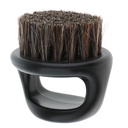 Salon Barber Tre Bristles Hair Beard Cleansing Grooming børste menns Mustache Shaping Comb - Svart