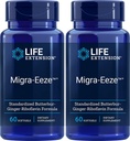 Livsforlengelse Migra-EezeTM Standardisert Butterbur-Ginger-Riboflavin Formula, 60 greve (pakke på 2)