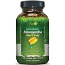 Irwin Naturals Extra Styrke Ashwagandha Sinn & Kropp Adaptogene urter støtter Stress Response, Mood, Mental og fysisk ytelse med Cordyceps, Turmeric, BioPerine og mer - 60 Flytende Softgels