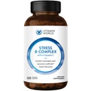 Vitamin World Stress Vitamin B-kompleks med vitamin C, tidsbestemt frigivelse høy potens Vitamin B6, B12, Niacin, Folat & Biotin for stress, energi, metabolisme og immunstøtte, ikke-GMO, 120 kapler