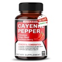 Cayenne Pepper Capsules - Ultra Kompleks med kanel, Ginger, Cardamom, Hawthorn Berry - Støtte Digestion, Sirkulasjon og total velvære (180 greve (Pack of 1))