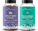Eu Natural Staying Cool og Florish Bundle - Hot Flashes, Menopause Relief, Kvinner Probiotika + Prebiotika