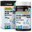BIO KRAUTER Hyaluronsyre Gummies w/Vitamin C - 250 mg - 60 Vegan Chews - Hyaluronsyre Kosttilskudd - Pectin-basert