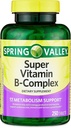 Konvergens Spring Valley Super Vitamin B-Complex tabletter kosttilskudd, 250 CountMetabolism støtte* Diett Supplement