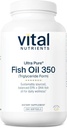 Vitale næringsstoffer Ultra Pure® Fish Oil 350 | Støtter hjerte, hjerne, og immun helse* | Bevarbar EPA & DHA Omega-3 Fatty Acid | Lemon Flavor | Gluten, Dairy, Soya Gratis | 200 Softgels