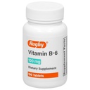 Rugby Vitamin B-6 Tabletter - 100 mg vitamin B6 - Diett Supplement - 100 greve