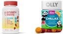 SmartyPants Kids Multivitamin Gummies, Sukker Gratis: Omega 3 (ALA) & OLLY Kids Chillax, Magnesium Gummies Plus L-Theanine, Lemon Balm, Calm Chews for Kids 4+, Sherbet Flavor - 50 greve (pakke av 1)