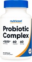 Nutricost Probiotic Complex (10 milliarder CFU) 60 kapsler - Acidophilus Plus 9 andre probiotika, ikke-GMO, Glutenfri Supplement