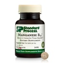 Standard prosess Manganese B12 - Støtter Bone & Connective Vessue Helse - Hemoglobin Formation Support - Glutenfri, Ikke-Dærlig & Ikke-Soy - 90 Tabletter (90 Serveringer)