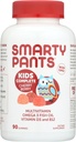 SmartyPants Kids Multivitamin Gummies: Omega 3 Fiskolje (EPA/DHA), Vitamin D3, C, Vitamin B12, B6, Vitamin A, K & sink for immunstøtte, Grape, Cherry & Berry Flavors, 90 Count (22 dagers forsyning)