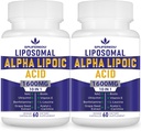 Liposomal Alpha Lipoic Acid 1600 mg per servering, Alpha lipoic Acid Næringstilskudd for antioksidant Helse, Energy og metabolisme-Gluten Gratis & Non GMO 120 Kapsler