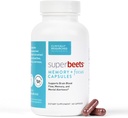 HumanN SuperBets Minne og fokus Brain Supplement Kapsler - Mental Alarmness - klinisk studerte nootropics, Resveratrol Plus Beet Root pulver, sukker-fri, 60 greve
