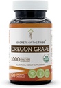 Hemmeligheter av Tribe Oregon Grape USDA Organic Capsules | Certified Organic Vegetariske kapsler, Herbal Dietary Supplement | Mahonia akifolium tørket rot (60 greve)