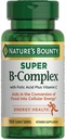 Naturens Bounty Super B-kompleks med Folinsyre Plus Vitamin C, 300 tabletter (2 X 150 telle flasker)