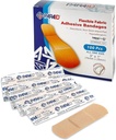 Fleksible Fabric Bandages - Fleks Fabric Adhesive Bandages Finger-Tip Bandages Knuckles og Tommel Bandages for Finger Care og å beskytte sår fra infeksjon - (100 Count Box)