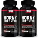Styrke Factor Horny Goat Weed for menn, naturlig mannlig kjøre og vitalitet Supplement med naturlige ingredienser for overlegen absorpsjon, grunnleggende serie, 750 mg, 60 greve (Pack of 2)