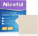 Sølv kalsium sår kjole 4X4, HSA FSA kvalifisert, høyt absorbent Ag sølv kalsium alginat sår dressing pads myk, 5 stk