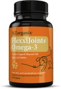 FlexxiJoints Omega-3 Hip og Joint Supplement - Grønn-Lipped Mussel Omega-3 Olje for hunder - 100% New Zealand Grønn-Lipped Mussels (60 Softgels)