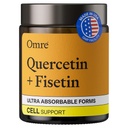 OMRE Quercetin og Fisetin kosttilskudd - tredjeparts testet senolytiske kosttilskudd for aldring støtte - 500 mg Quercetin Phytosom og 100mg Fisetin - svært biotilgjengelige former