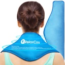 Neck Ice Pack Wrap, Reusable Gel Ice Pack for Neck Skulders, Cold Compress terapi for smertelindring, Skade, Svelging, Bruises, Sprains, Inflammasjon og cervical kirurgi Recovery