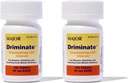 MAJOR Driminate - Dimenhydrinat 50 mg Motion Sykhet tabletter - Anti-Nausea medisin - 100 tabletter (2 Pack)