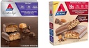 Atkins Endulge Sjokolade Caramel Mousse Bar, Dessert Favoritt, 1g Sukker, Høy i Fiber, 5 Count & Sjokolade Almond Butter Protein Måltid Bar, Keto Vennlig, 5 Count
