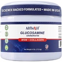 ALFA VITAMINS Alflexil Glucosamin Plus Chondroitin Cream med MSM & Collagen, støtter sunne ledd, ledd- og muskelsmerter lindring, forbedrer mobilitet, rask absorpsjon, og moisturizes hud, 4 Oz.