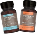 Endurance produkter EPC Company NAD + Niacinamid B3, Endur-Amid 500 mg 200 tabletter og ENDUR-ACIN 250 mg Niacin - Utvidet frigjøring for optimal absorpsjon og lavflusende vitamin B-3, 200 tabletter