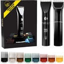 Beard Club Beard Trimmer for menn - Elektrisk trådløs oppladbar skjegg og hår trimmer - høy effekt 7000 RPM - 8 farger guider 45 unike trim lengder - reiselås