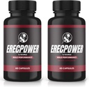 (2 Pakke) Erecpower Capsules, Erecpower piller for menn, Erecpower mannlige ytelsessupplement, Avansert formulering for å støtte menns aktive livsstil, Erec Power Pastillas anmeldelser (120 Kapsler)
