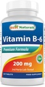 Best Naturals vitamin b6 200mg for voksne, 120 tabletter (120 greve (Pack of 1))