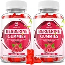 Berberine Gummier med Ceylon kanel 1500mg høy potens Berberine HCL Supplement for immun og metabolisme støtte, sukker gratis, bringebær flavor - 120 greve