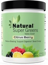 Super Greens Powder Organic® Grønn Kosttilskudd med store smakende frukter og grønnsaker Juice & Smoothie Mix Probiotika & Digestive Enzymes & Chlorella(Citrus Berry)1 element,7.4 Ounce