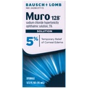Muro 128 løsning, midlertidig relief av Corneal Edema, Eye Care, Natriumklorid Hypertonisitet oftalmic løsning 5%, 0,5 Fl. Oz