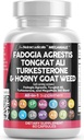 Rene Nutraceuticals Fadogia Agrestis Tongkat Ali Turkesteron Supplement med horny goat Weed, så Palmetto, Maca Root, Siberian Ginseng, Tribulus terrestris, Fenugreek, Wild Yam - 60 greve